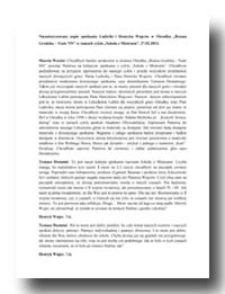 Zapis spotkania z Ludwiką i Henrykiem Wujcami w ramach cyklu "Szkoła z Mistrzem"