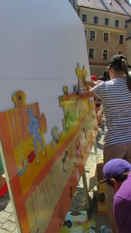 Zaczarowany Lublin 2013 - układanie puzzli wielkoformatowych