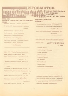 Informator : Konfrontacje Młodego Teatru 18-21 XI 76 Lublin [brąz]