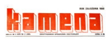 Kamena : dwutygodnik społeczno-kulturalny, R. 42 nr 2 (566), 26.I.1975