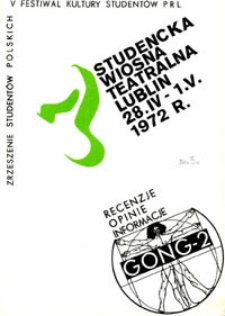 7 Studencka Wiosna Teatralna : Lublin 28.IV - 1.V.1972 r., Nr 3