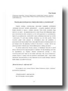 Muzyka jako żywioł sprawczy działań aktorskich w "Gardzienicach"