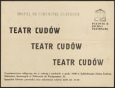 Teatr cud&oacute;w [plakat]