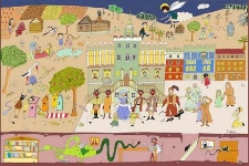 Układanka małoformatowa o legendach lubelskich i wierzeniach ludowych o zwierzętach. Plansza nr 5