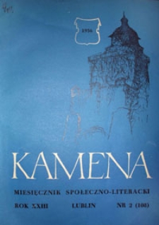 Kamena : miesięcznik społeczno-literacki, R. 23 nr 2 (108)