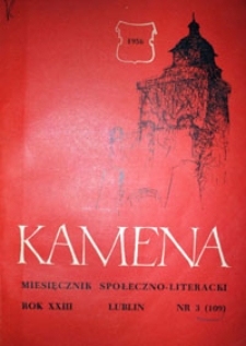 Kamena : miesięcznik społeczno-literacki, R. 23 nr 3 (109)