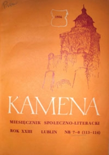 Kamena : miesięcznik społeczno-literacki, R. 23 nr 7-8 (113-114)