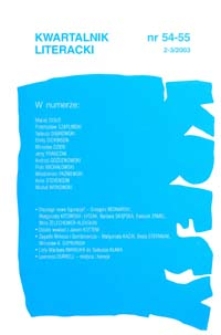 Kresy : kwartalnik literacki, nr 54-55 2-3/2003