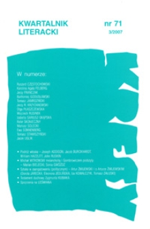 Kresy : kwartalnik literacki, nr 71 3/2007
