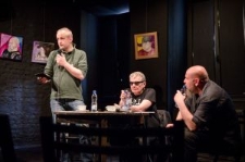 Paweł Pr&oacute;chniak, Marcin Świetlicki i Ireneusz Grin podczas promocji tomiku "Jeden"