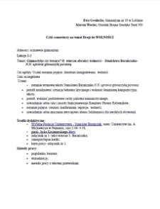 Cykl scenariuszy lekcji pt. "Drogi do Wolności"