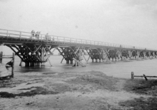 Berezne city,, bridge across Sluch river