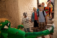 Lubelski Żmij podczas premierowego pokazu animacji "Miasto Podziemne"