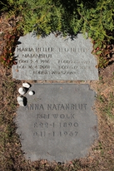 Płyta nagrobna Anny Natanblut, w latach 1944-45 kierowniczki Domu Dziecka nr 5 w Lublinie