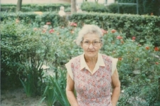 Zofia Grzesiak outside her house on Puchacza street in Lublin
