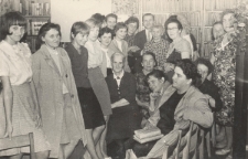 Zofia Grzesiak na jednym ze spotkań w bibliotece