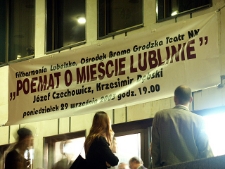 Baner informujący o koncercie "Oratorium Poemat o mieście Lublinie"