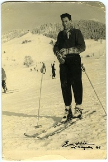 Seweryn Aszkenazy na nartach w Megève