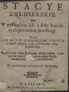 Stacye żołnierskie - srona tytułowa