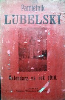 Okładka "Pamiętnika Lubelskiego Kalendarza na rok 1910"