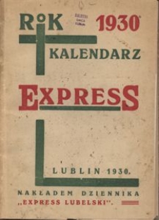 Okładka "Kalendarza Express rok 1930"