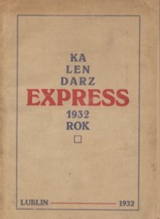 Okładka "Kalendarza Express na rok 1932"