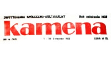 Kamena : dwutygodnik społeczno-kulturalny, R. 49 nr 16 (762), 7-20 listopada 1982