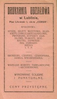 Reklama drukarni Udziałowej