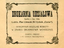 Reklama drukarni Udziałowej