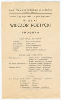 Wielki Wiecz&oacute;r Poetycki