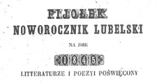Winieta "Fijołka Noworocznika Lubelskiego na rok 1845"