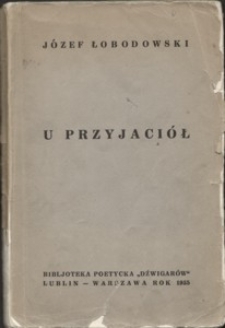 Okładka tomu wierszy "U przyjaci&oacute;ł"