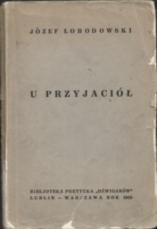 Okładka tomu wierszy "U przyjaciół"