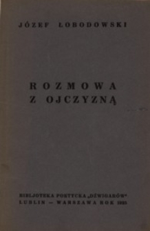 Okładka tomu wierszy "Rozmowa z ojczyzną"