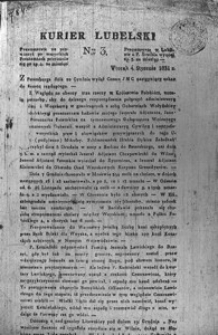 Fragment strony tytułowej „Kuriera Lubelskiego” nr 3, 04.01.1831