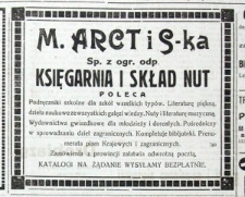 Reklama księgarni Arctów