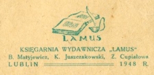 Znak graficzny wydawnictwa „Lamus”
