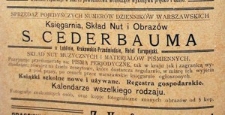 Reklama księgarni Cederbauma