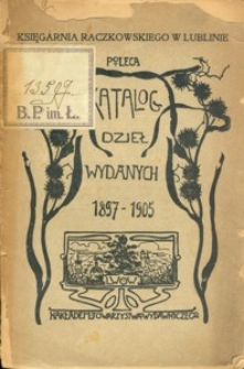Okładka Katalogu Dzieł Wydanych w 1897-1905