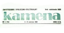 Kamena : dwutygodnik społeczno-kulturalny, R. 51 nr 16 (809), 29 lipca - 11 sierpnia 1984