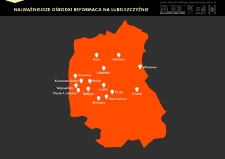 Najważniejsze ośrodki reformacji na Lubelszczyźnie. Infografika