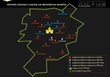 Rozwój dzielnic Lublina na przestrzeni wieków. Infografika