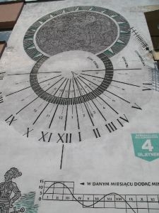 Włodawa, Rynek, zegar sloneczny