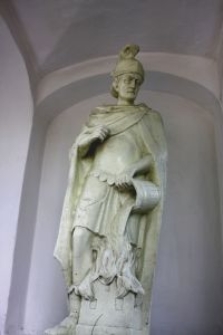 Wojsławice, figura św. Floriana, kapliczka wotywna