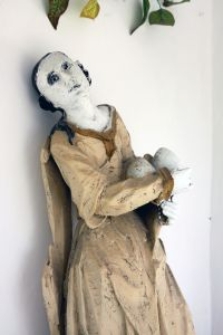 Wojsławice, statue of St. Barbara at the votive chapel