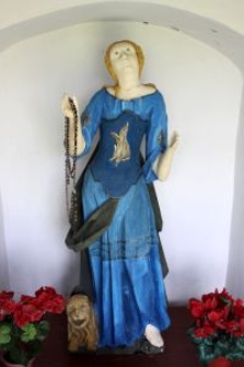 Wojsławice, figura św. Tekli, kapliczka wotywna