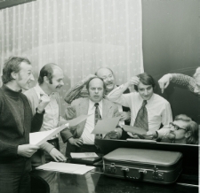 Pr&oacute;ba kabaretu Czart do programu "Szopka nadbystrzycka"