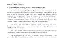 Wspomnienia Iwony Kryczki o Robercie Kuwałku