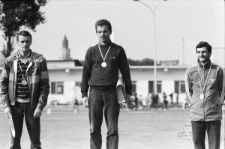 Mistrzostwa Polski w lekkoatletyce na stadionie miejskim w Lublinie - na podium po dekoracji