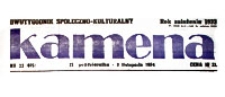 Kamena : dwutygodnik społeczno-kulturalny, R. 51 nr 22 (815), 21 paźdz. - 3 list. 1984